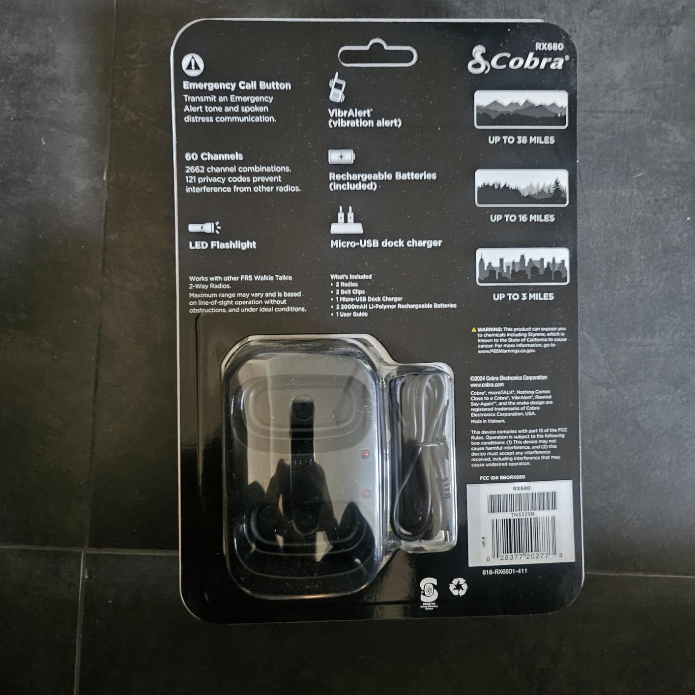 Cobra RX680 Walkie Talkies (2-Pack), IP54 Water Resistant Design customer photo 1