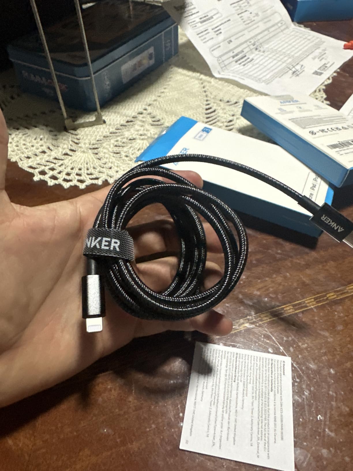 Anker New Nylon USB C to Lightning Cable, MFi-Certified Cord (6 ft, Black) customer photo 1