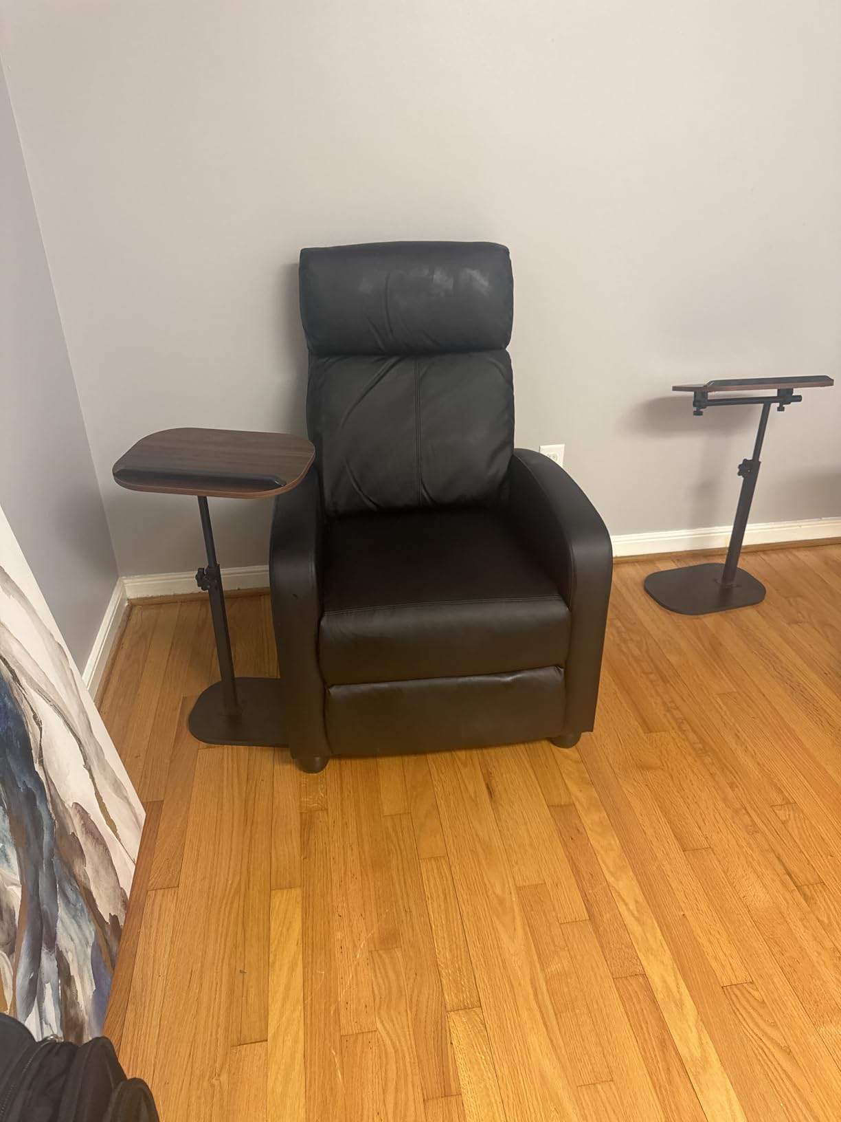 Yaheetech Recliner Chair with 3 Adjustable Angles Living Room Chairs Black | Compact Faux Leather Reclining Sofa Chair with Lumbar Support, Footrest, Pocket Springs for Bedroom Reading Room RV customer photo 1