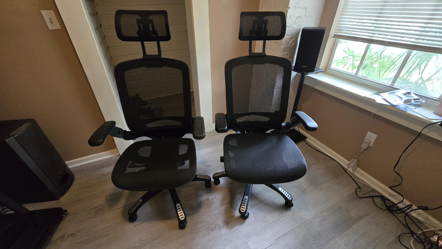 GABRYLLY Ergonomic Office Chair, High Back Home Desk Chair with Headrest, Flip-Up Arms, 90-120° Tilt Lock and Wide Cushion, Big and Tall Mesh Chairs for Man Woman, Black Task Chair customer photo 1
