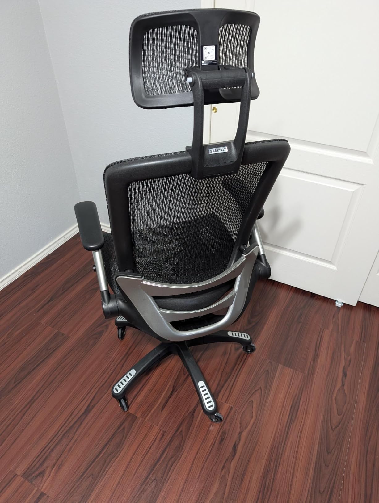 GABRYLLY Ergonomic Office Chair, High Back Home Desk Chair with Headrest, Flip-Up Arms, 90-120° Tilt Lock and Wide Cushion, Big and Tall Mesh Chairs for Man Woman, Black Task Chair customer photo 2