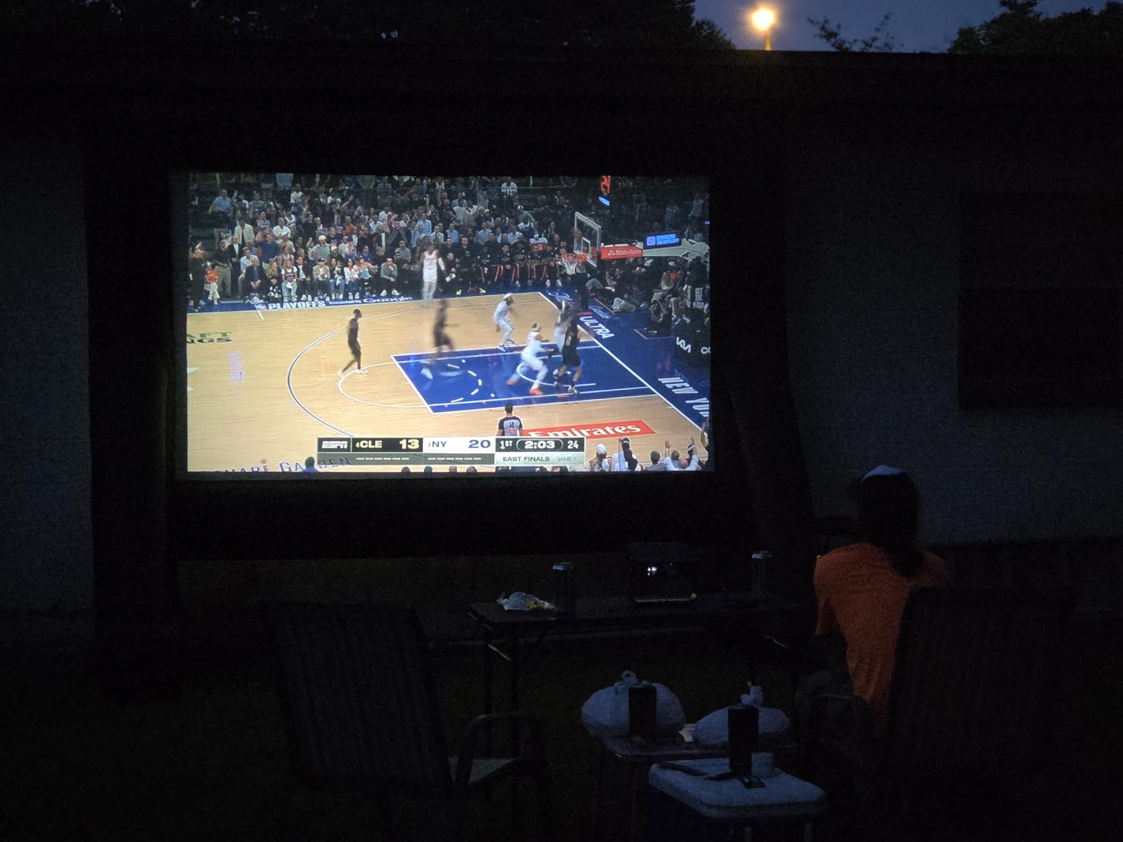 XHYCPY Inflatable Projector Screen 15ft with Air Blower and Storage Bag, Easy Set up, Front and Rear Projection for Outdoor Movie Night Backyard Pool Fun customer photo 2