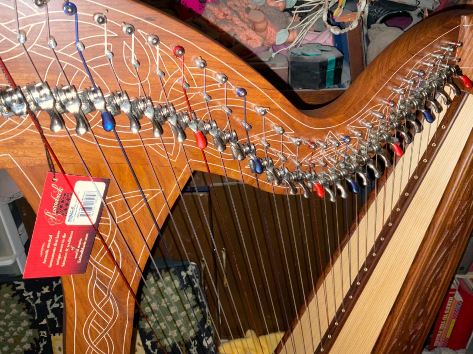 Roosebeck Minstrel Harp 29-String w/Full Chelby Levers - Knotwork customer photo 2