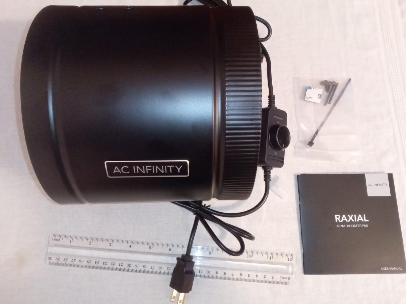 AC Infinity RAXIAL S8, Inline Booster Duct Fan 8” with Speed Controller. customer photo 1