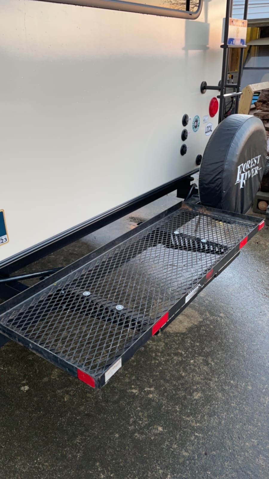 Quick Products QP-BMCSA RV Bumper-Mounted Cargo Support Arms - Includes Optional Adjustable Brace customer photo 1