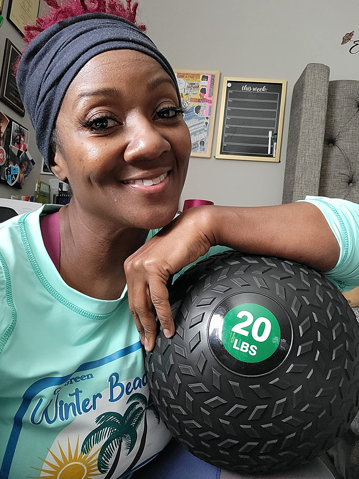 Fitvids Slam Medicine Wall Balls Workout Exercise Fitness Weighted Balls for Cross Training, Strength and Conditioning Exercises, Cardio and Core Workouts customer photo 1