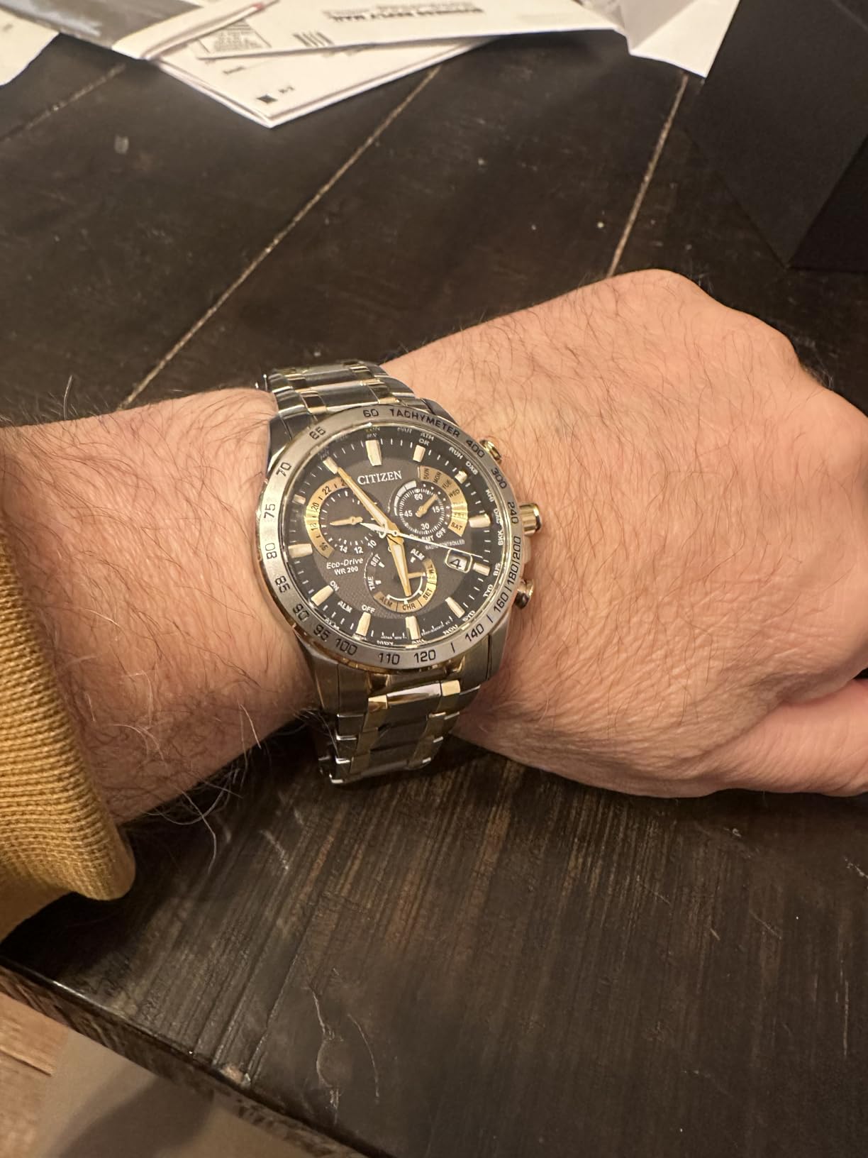 Citizen Men's Eco-Drive Sport Luxury PCAT Chronograph Super Titanium Watch customer photo 1
