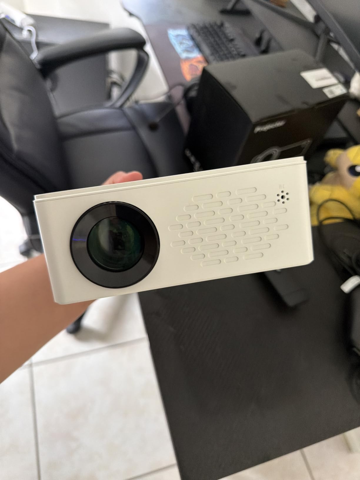 TMY 1080P Mini Portable Projector, 2-way Bluetooth, with 80in Screen | 1080P home theater, indoor/outdoor movies, Compatible with TV Stick/Roku/Phone/PC/PS/DVD/HDMI/USB customer photo 2