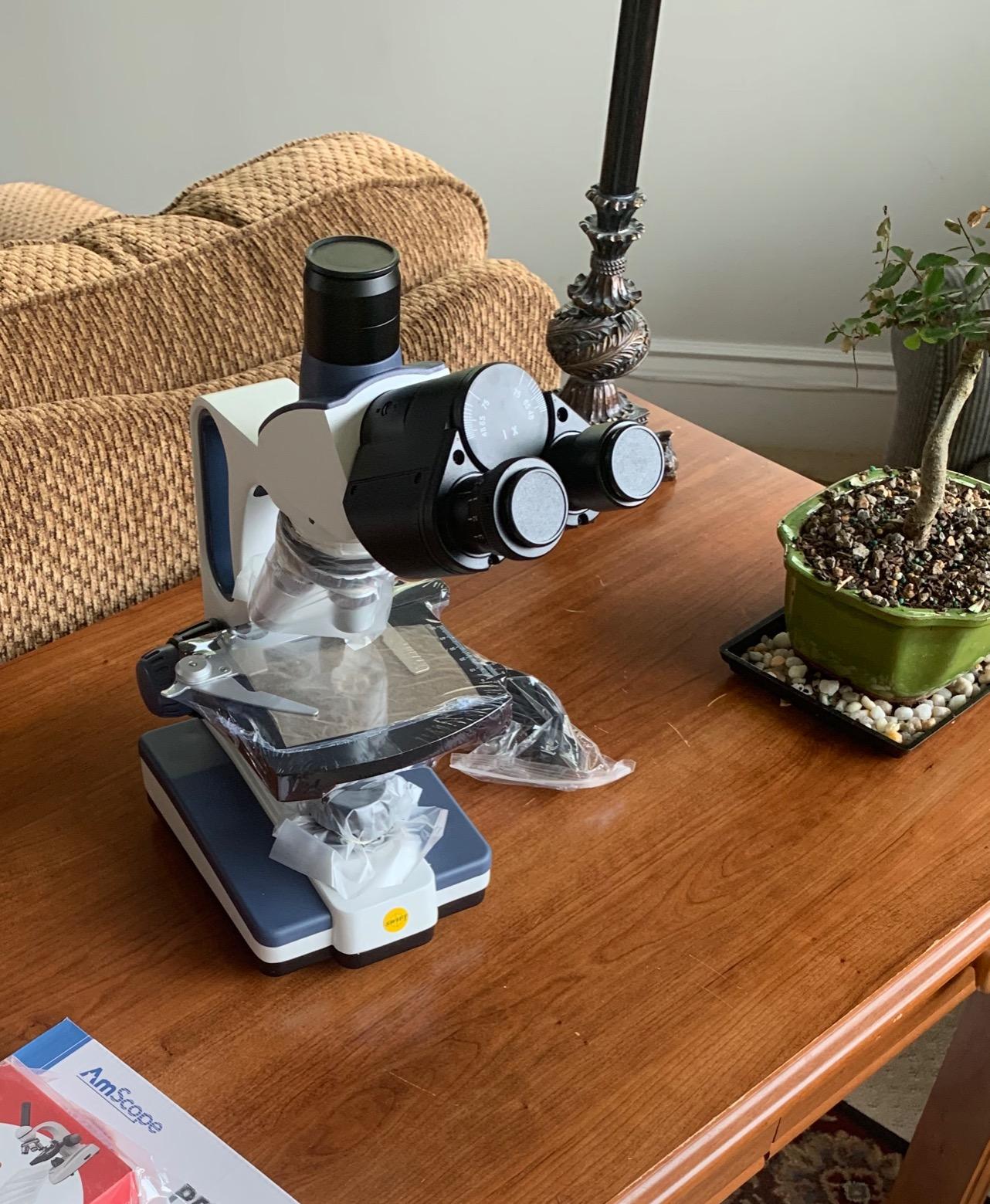 SWIFT Trinocular Compound Microscope SW350T,40X-2500X Magnification,Siedentopf Head,Research-Grade,Two-Layer Mechanical Stage,1.3mp Camera and Software Windows and Mac Compatible customer photo 2