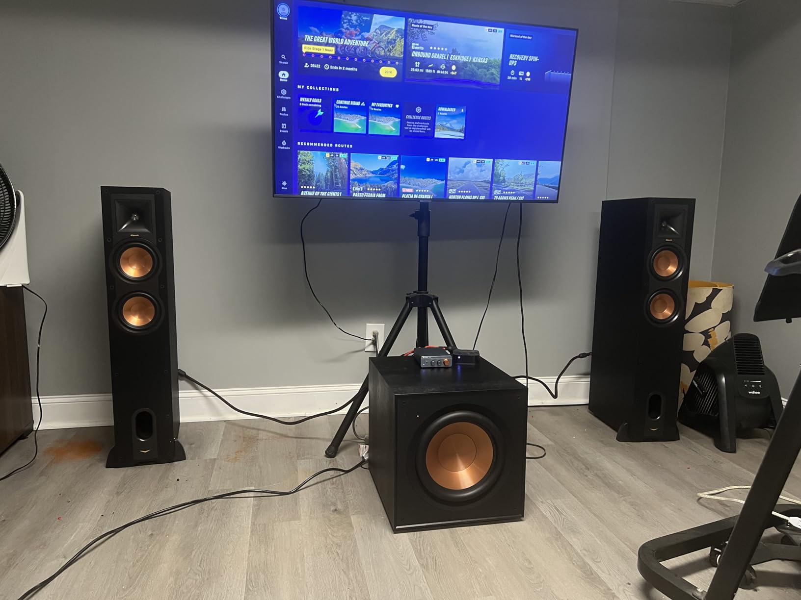 Klipsch Reference R-26FA Floorstanding Speaker, Black, Pair | Includes 2 Floorstanding Speakers, front grilles and top grilles for Dolby Atmos customer photo 1