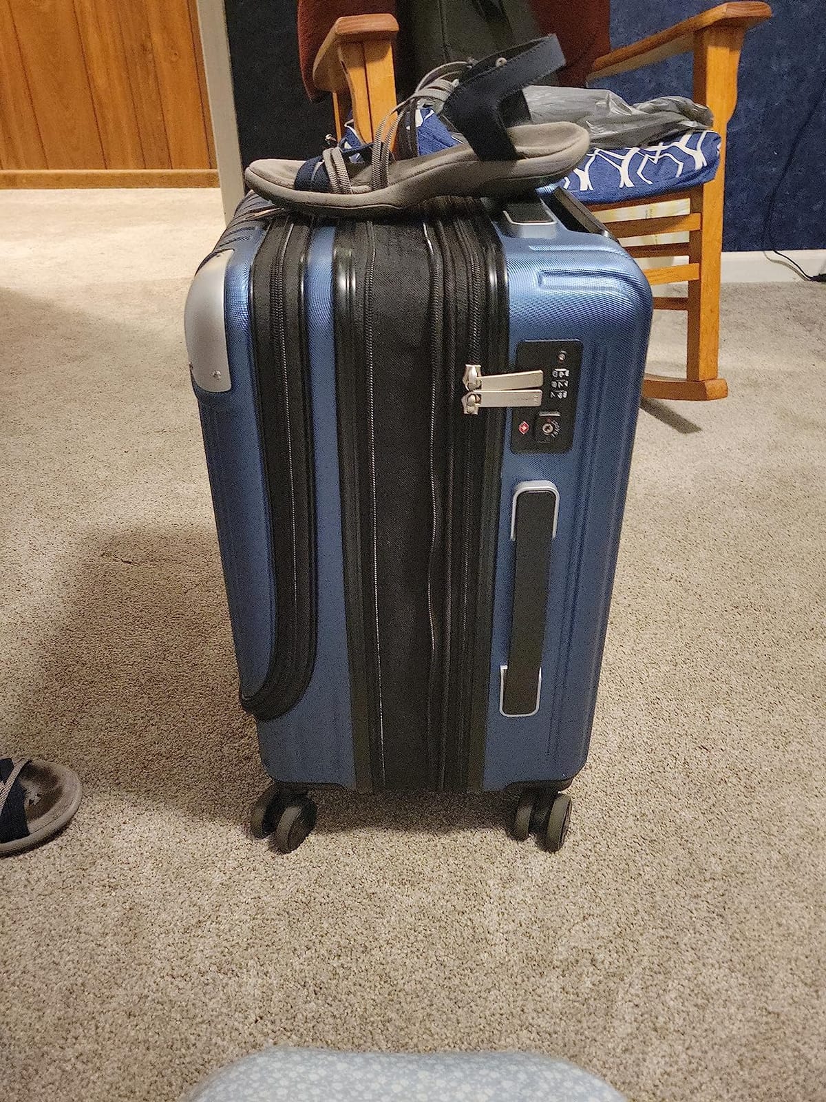 LEVEL8 Grace Carry on Luggage Airline Approved, 20 Inch Expandable Hard Sided Luggages with Spinner Wheels, Harshell Small Rolling Suitcase for Women Men with Tsa Lock, Blue customer photo 1