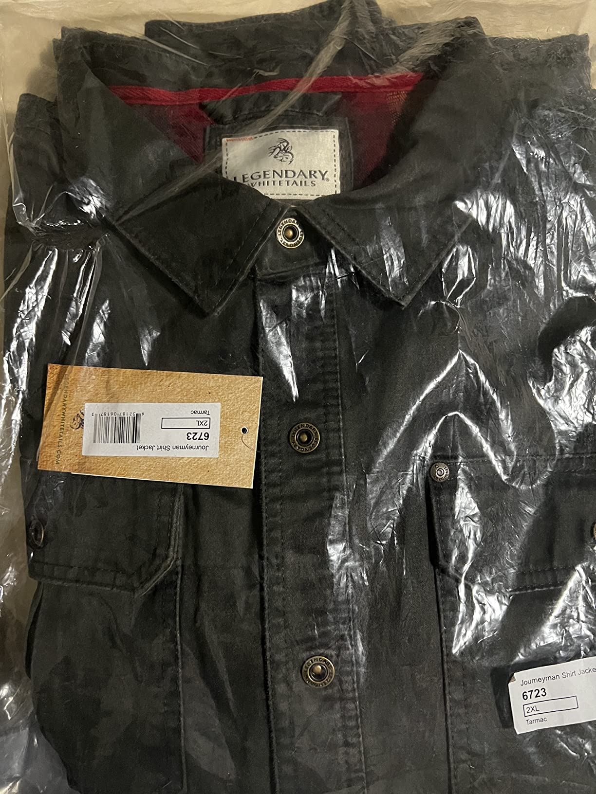 Legendary Whitetails Men's Flannel Lined Shirt Jacket Waxed Cotton Water Resistant customer photo 2
