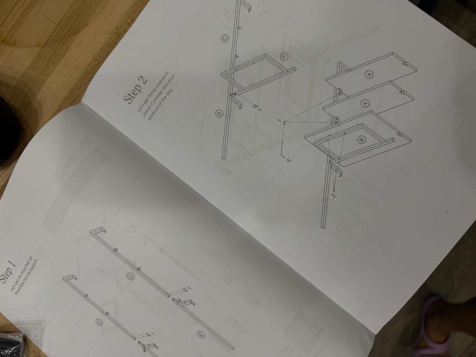 Nathan James Theo 2-Shelf Industrial Wall Mount Ladder Table, Small Computer or Writing Desk, Nutmeg/Matte Black customer photo 1