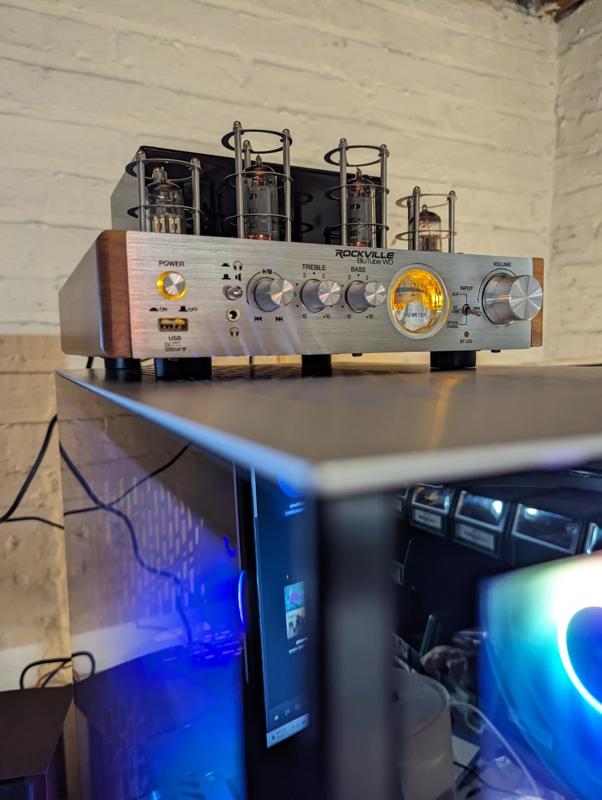Rockville Blutube WD 70W Bluetooth Tube Amplifier Stereo Receiver customer photo 1