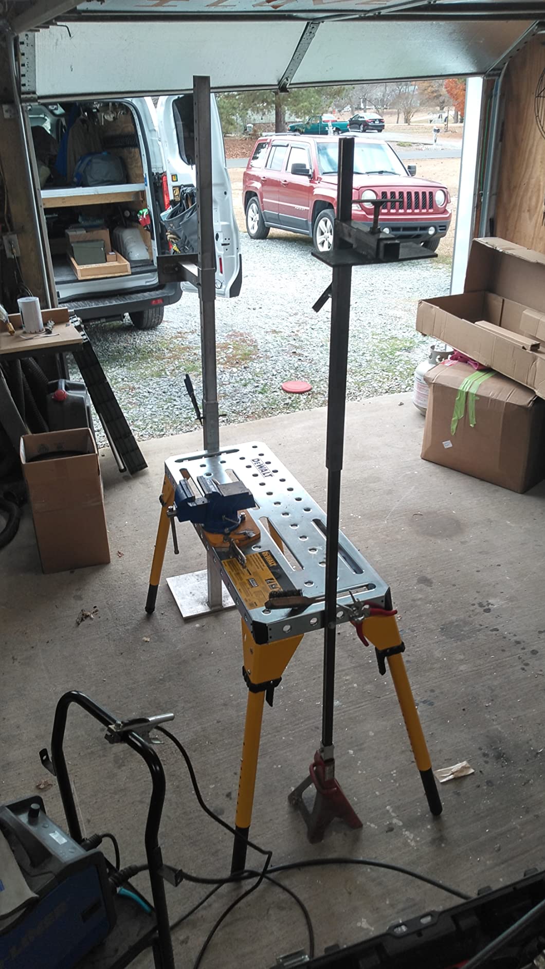 DEWALT 46 in. x 18 in. Adjustable Height Portable Folding Steel Welding Table and Workbench DXMF4618WT customer photo 1