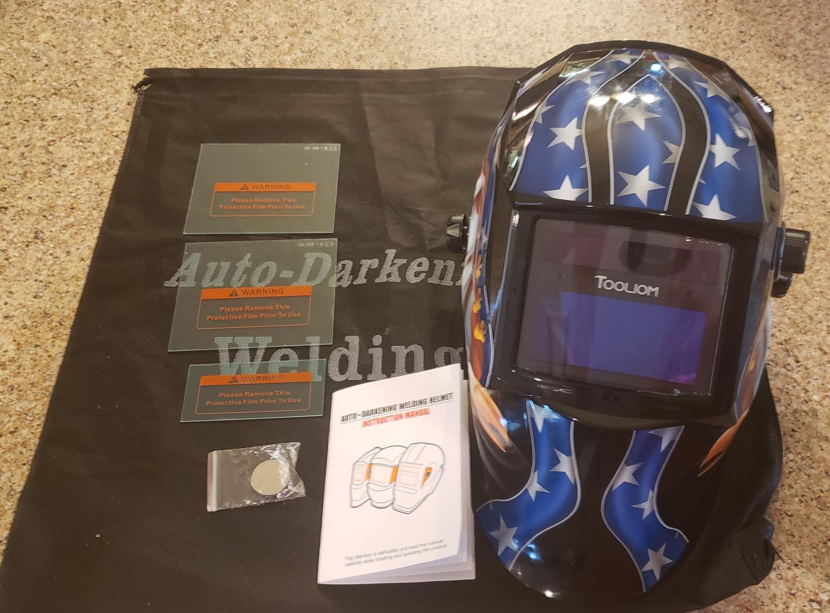TOOLIOM Auto Darkening Solar Powered Welding Helmet for TIG MIG ARC customer photo 1