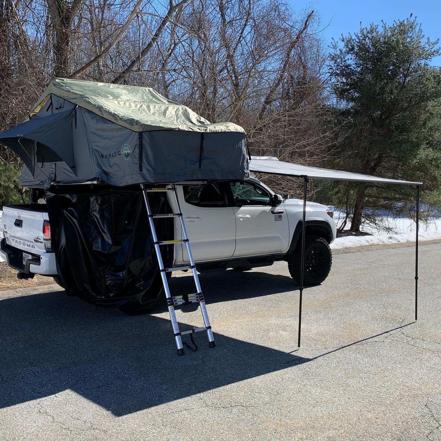 Extended Soft Shell Rooftop Tent, 2-Person - Overland Vehicle Systems HD Nomadic 2 - Grey Body & Green Rainfly customer photo 2