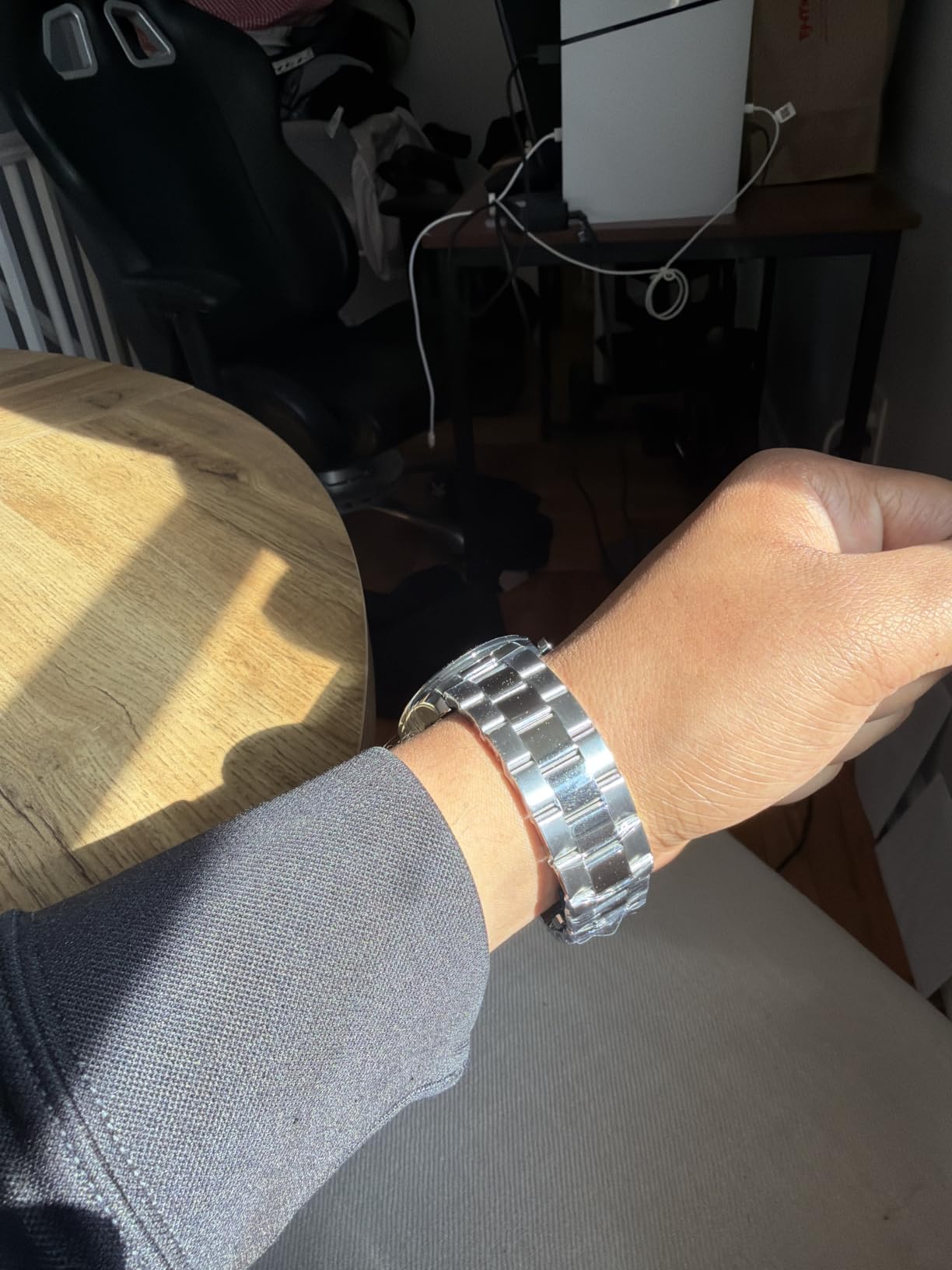 GOLDEN HOUR Fashion Business Mens Watches with Stainless Steel Waterproof Chronograph Quartz Watch for Men, Auto Date customer photo 1