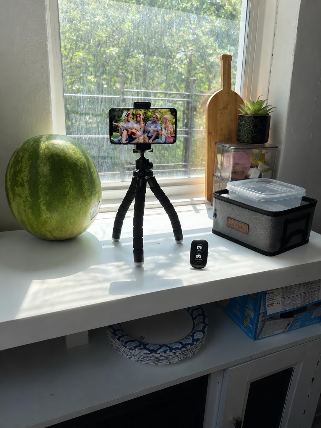 Ubeesize Phone Tripod, Portable and Flexible Tripods with Wireless Remote and Clip, Cell Phone Tripode Stand for Video Recording customer photo 2