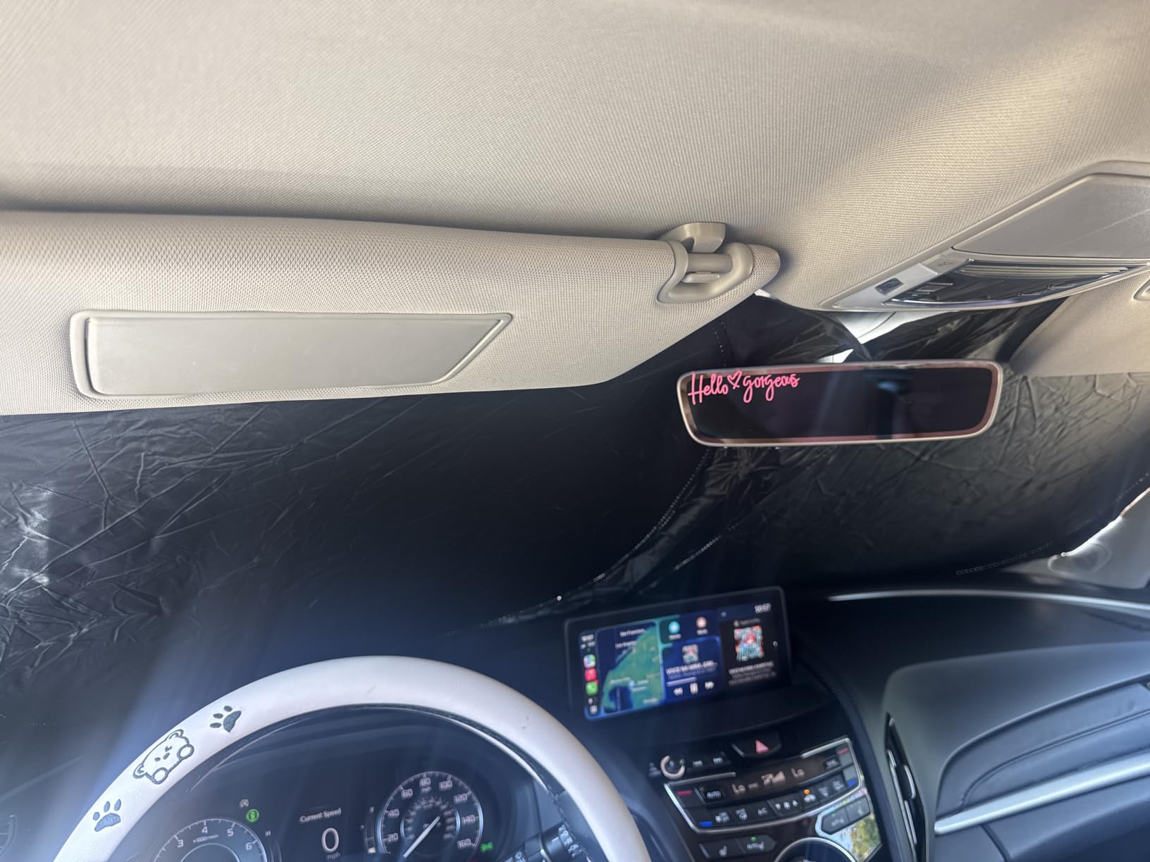 KUST Windshield Sun Shade for 2018-2024 2025 2026 Jeep Wrangler JL & 2/4 Door 4XE &2020-2026 Jeep Gladiator JT Front Window Accessories Sun Shade Sun Protector Foldable Block Sun UV Rays customer photo 2