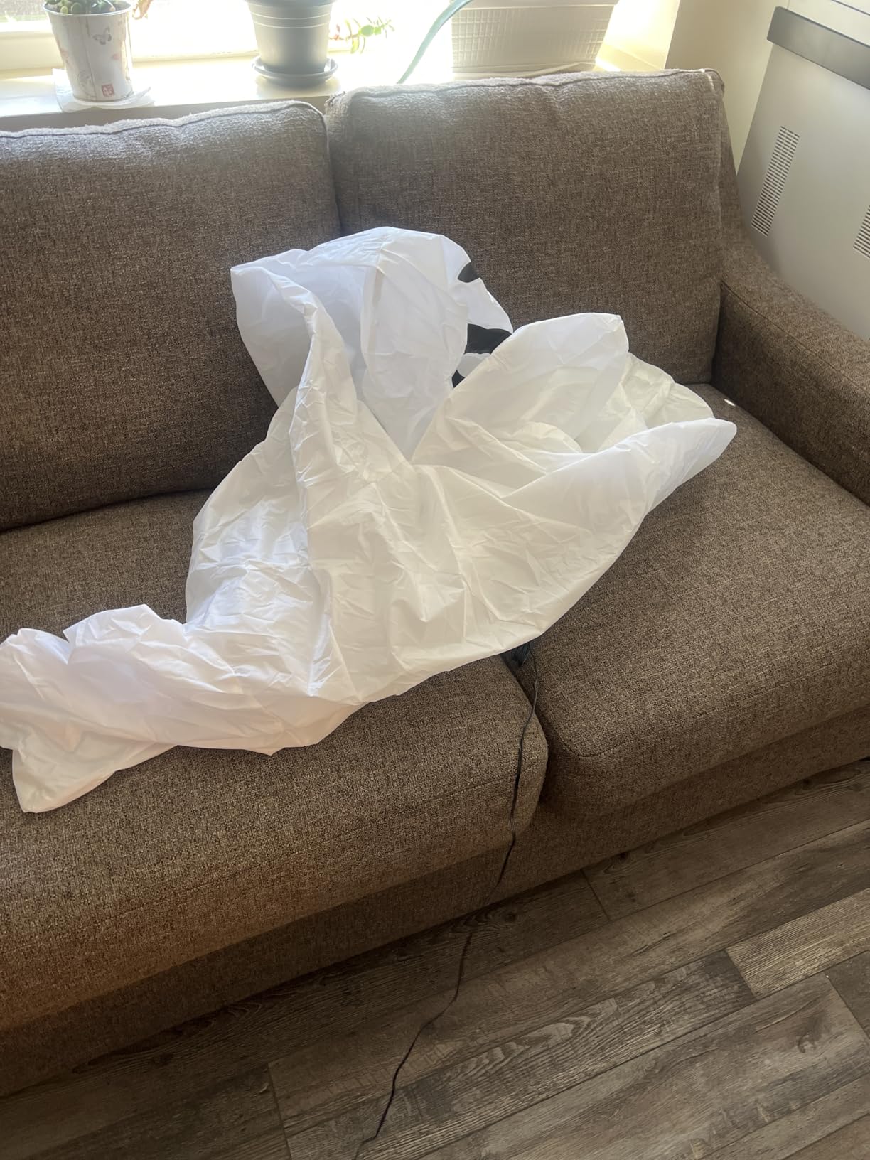 GOOSH 5 FT Halloween Inflatable Ghost Outdoor Decoration with Magic Light, Blow Up Yard Decoration with Built-in LEDs for Garden Lawn Indoor Party Holiday Decor customer photo 1