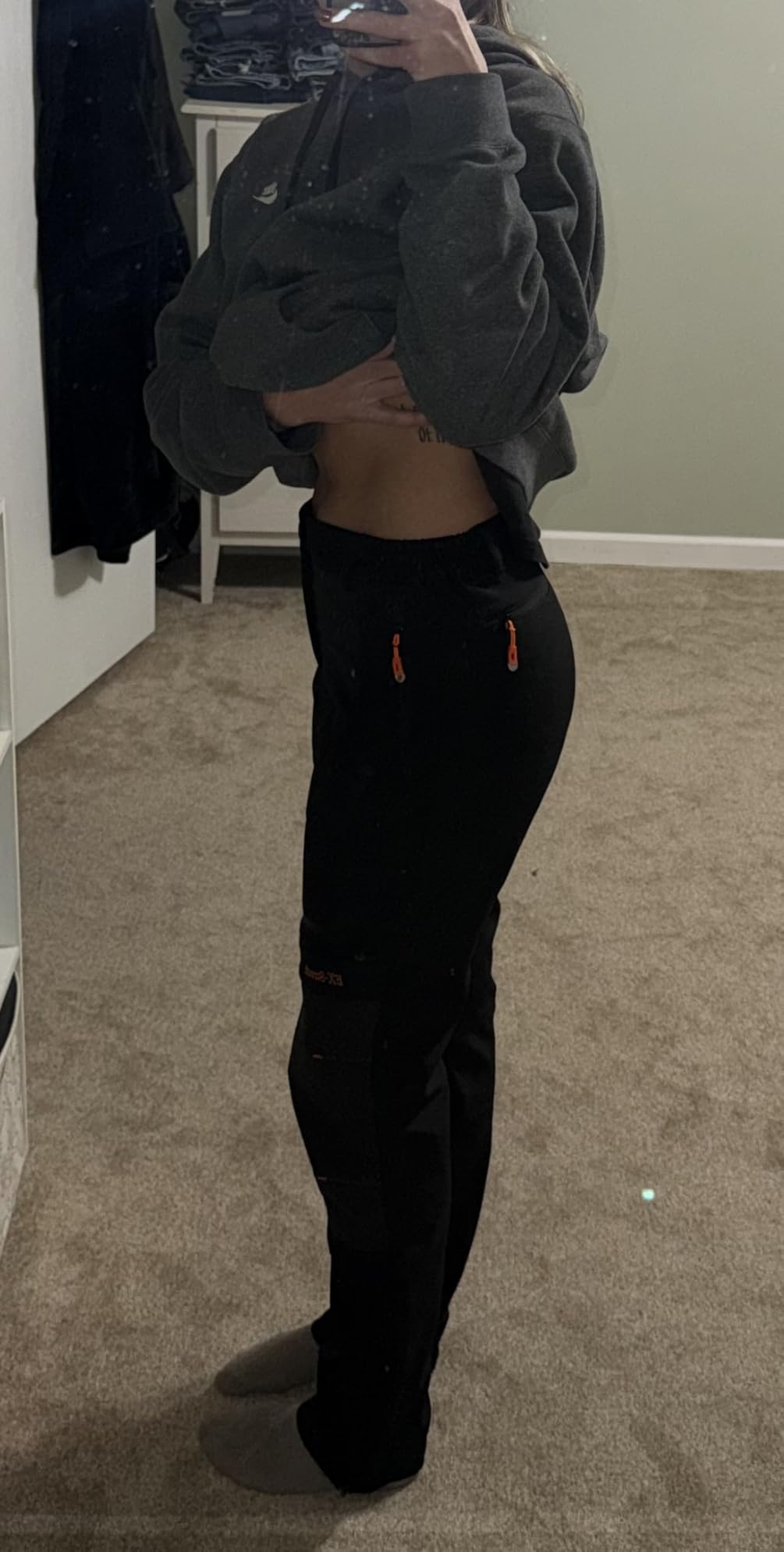 Postropaky Womens Outdoor Snow Ski Pants Waterproof Hiking Insulated Softshell Pants Snowboard Zipper Bottom Leg customer photo 1