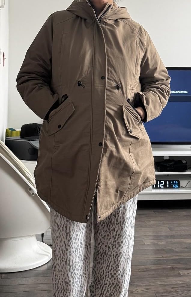 Orolay Women's Thicken Fleece Lined Parka Winter Coat Hooded Jacket with Pockets customer photo 1