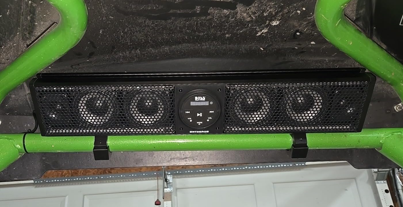 BOSS Audio Systems BRT26RGB IPX5 Weatherproof Bluetooth ATV Sound Bar - 26 Inches Wide, 4 inch Speakers, Tweeters, Amplified, Multicolor Illumination customer photo 1