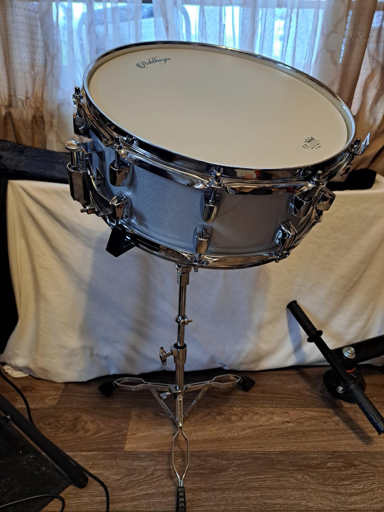 Ashthorpe Snare Drum Set with Remo Head (Red) - Student Beginner Kit with Stand, Padded Gig Bag, Practice Pad, Neck Strap, and Sticks customer photo 2