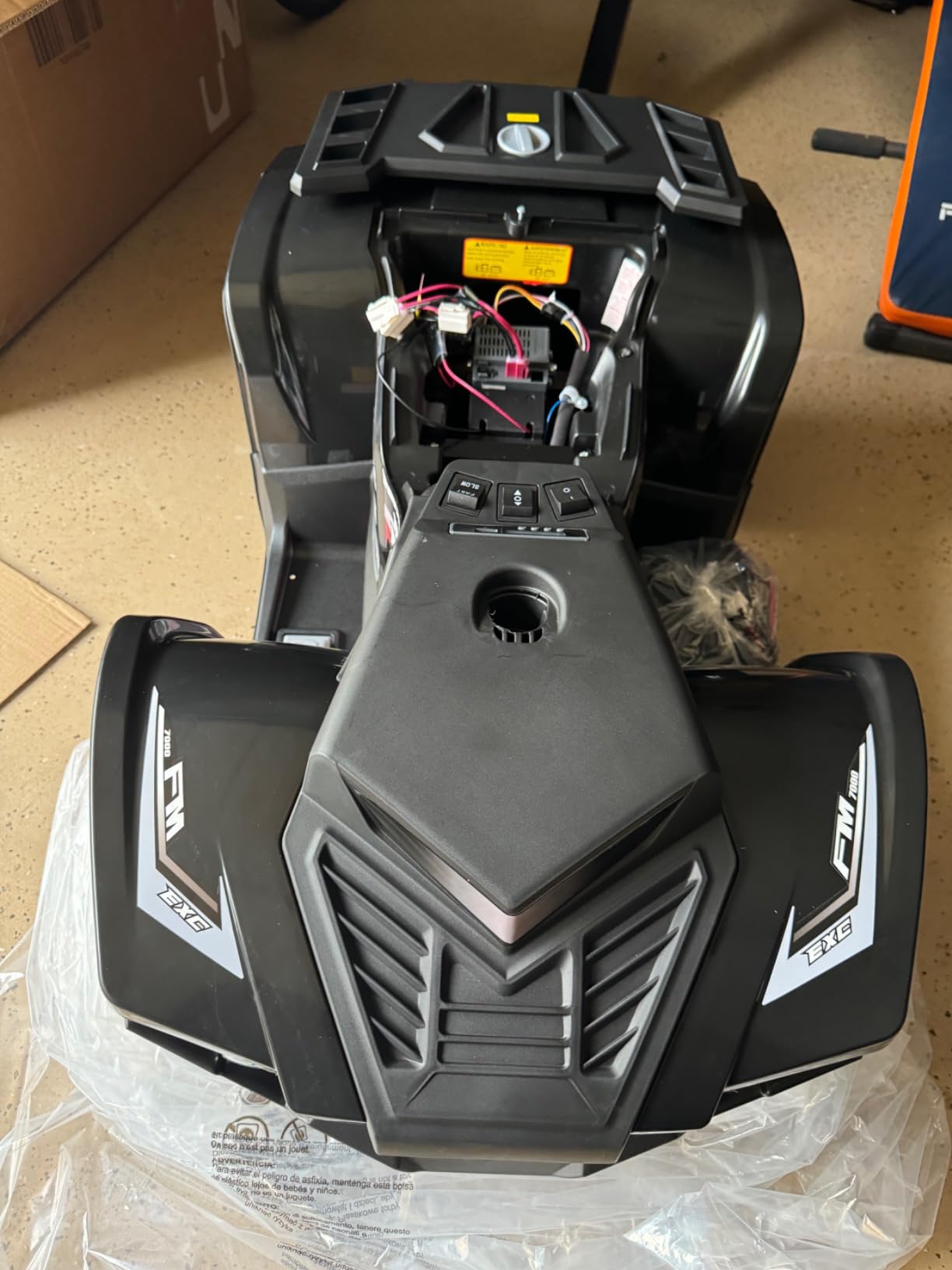 Costzon Kids ATV, 12V Battery Powered Electric Vehicle w/LED Lights, High & Low Speed, Horn, Music, USB, Treaded Tires, Ride on Car 4 Wheeler Quad for Boys & Girls Gift, Ride on ATV (Black) customer photo 1