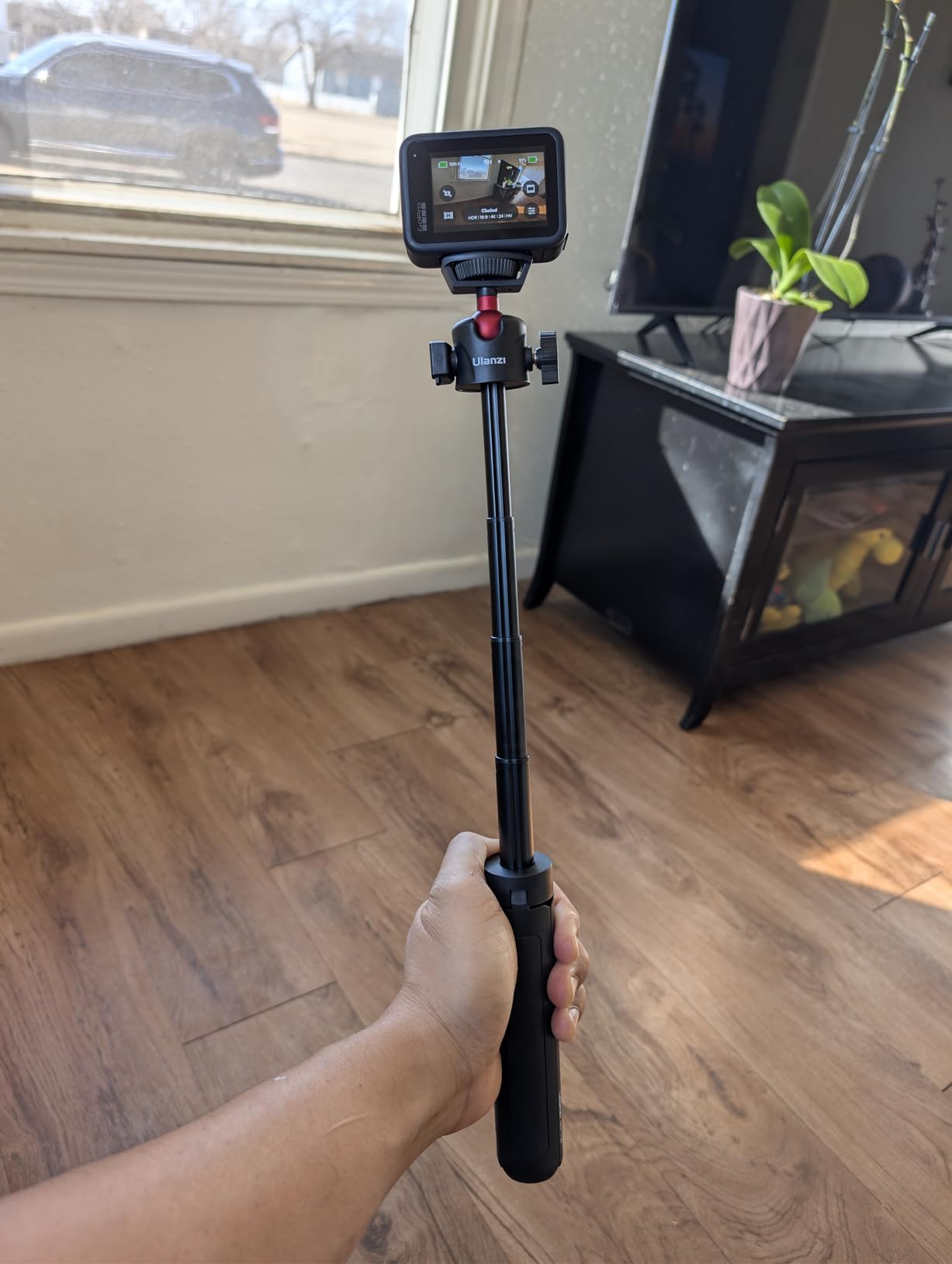 ULANZI MT-16 Extendable Mini Camera Tripod, 4 Levels Adjustment 360° Ball Head Cold Shoe Lightweight Portable Vlog Travel Selfie Stick Handle Grip Desktop Webcam Tripod for DSLR Action Camera customer photo 2