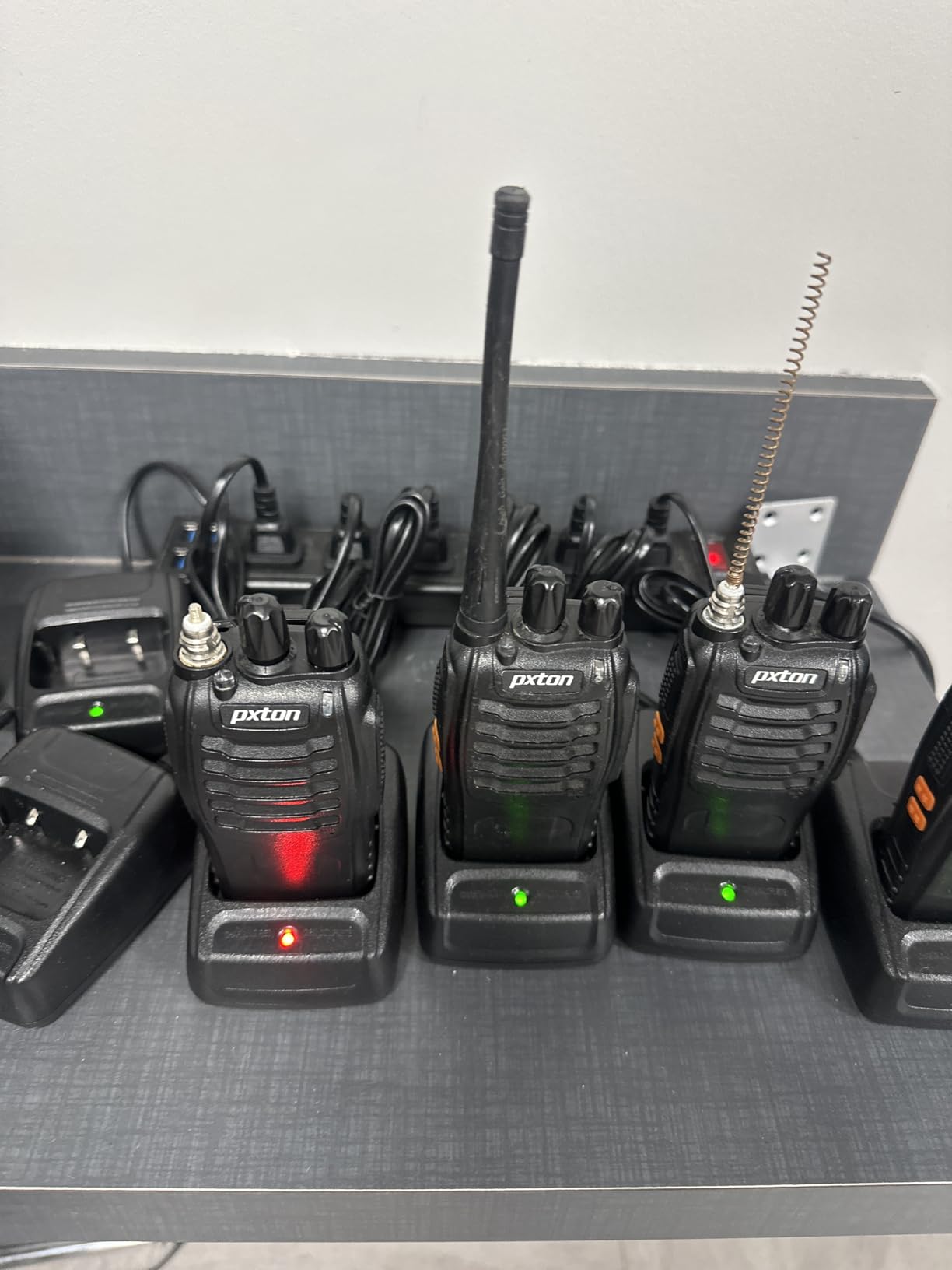 pxton Walkie Talkies Long Range for Adults with Earpieces,16 Channel Walky Talky Rechargeable Handheld Two Way Radios with Flashlight Li-ion Battery and Charger(4 Pack) customer photo 2