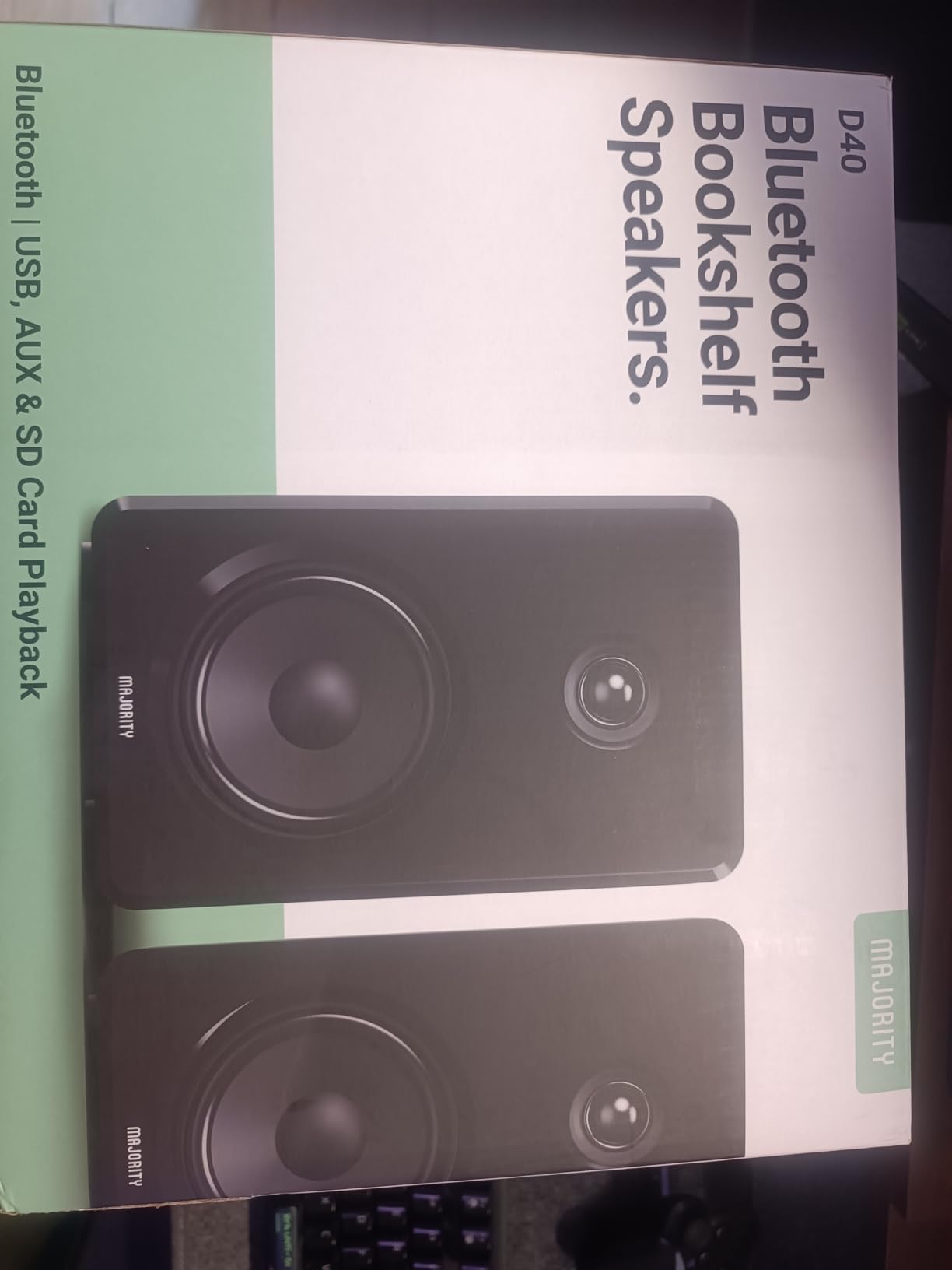 Majority D40 Active Bookshelf Speakers | Powered Stereo Studio Speakers | Powerful Amplified 2.0 Channel Sound | Bluetooth, Optical, RCA, USB & Aux Playback | Digital Controls | HiFi Speakers customer photo 1