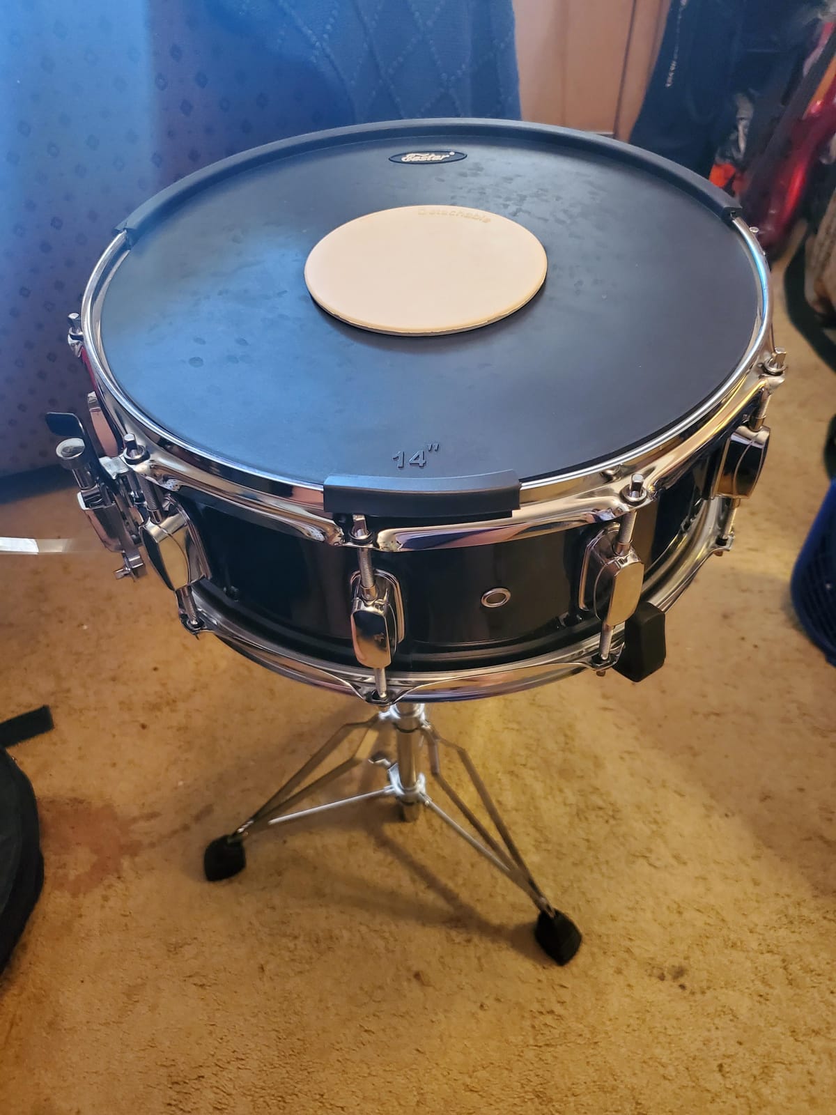 Eastar Snare Drum Set with Drum Sticks, Stand, Mute Pad, Bag, Key, 14