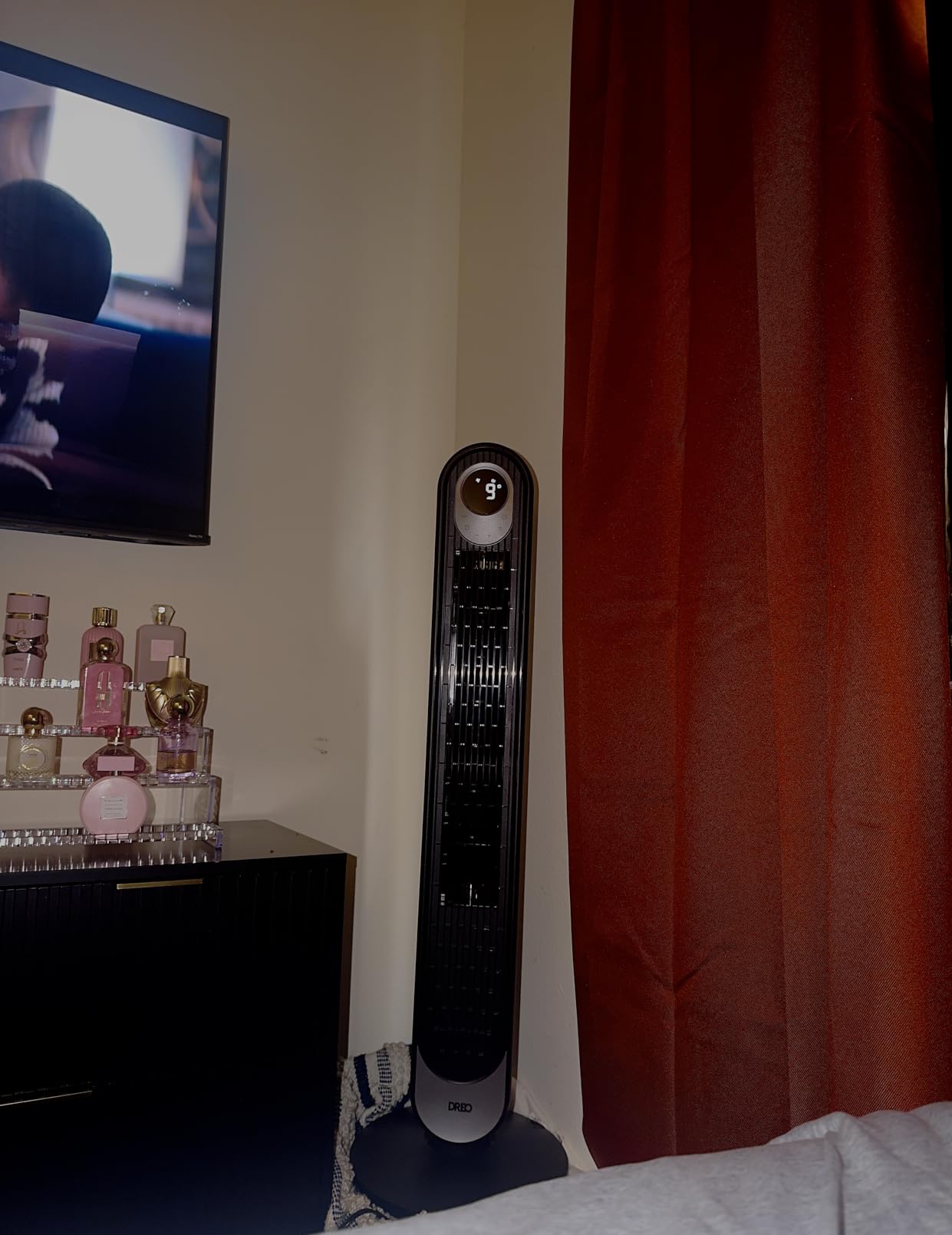 DREO Tower Fan for Bedroom, 28ft/s High Velocity, 9 Speeds, DC Motor customer photo 1