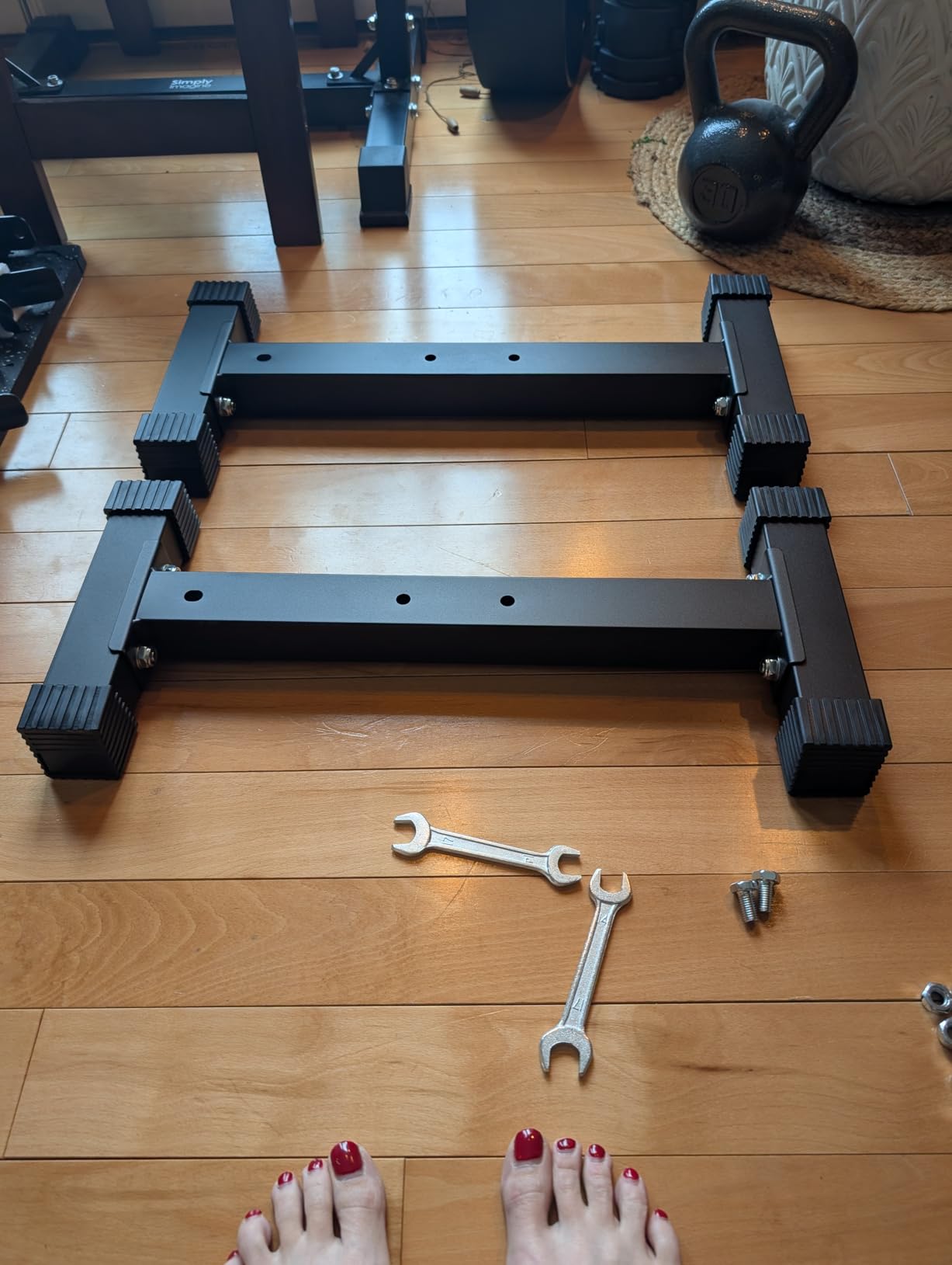 BangTong&Li Squat Rack Stand, Barbell Rack, Bench Press Rack Stand Home Gym Adjustable Weight Rack 550Lbs customer photo 2