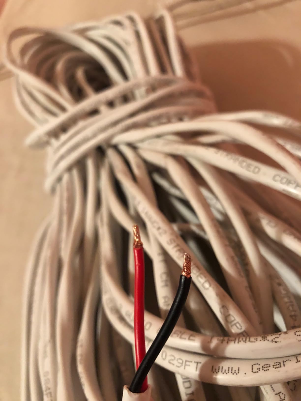 GEARit in Wall Speaker Wire,14 Gauge White Speaker Wire 200FT CL2 Rated customer photo 2