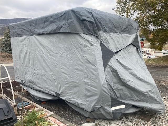 GEARFLAG Travel Trailer Cover Camper Cover Multi-Layers with Reinforced Windproof Side-Straps Anti-UV Water-Resistance Heavy Duty for Motorhome (Fits 15' - 17') - Ideal for rv & Trailer Covers customer photo 1