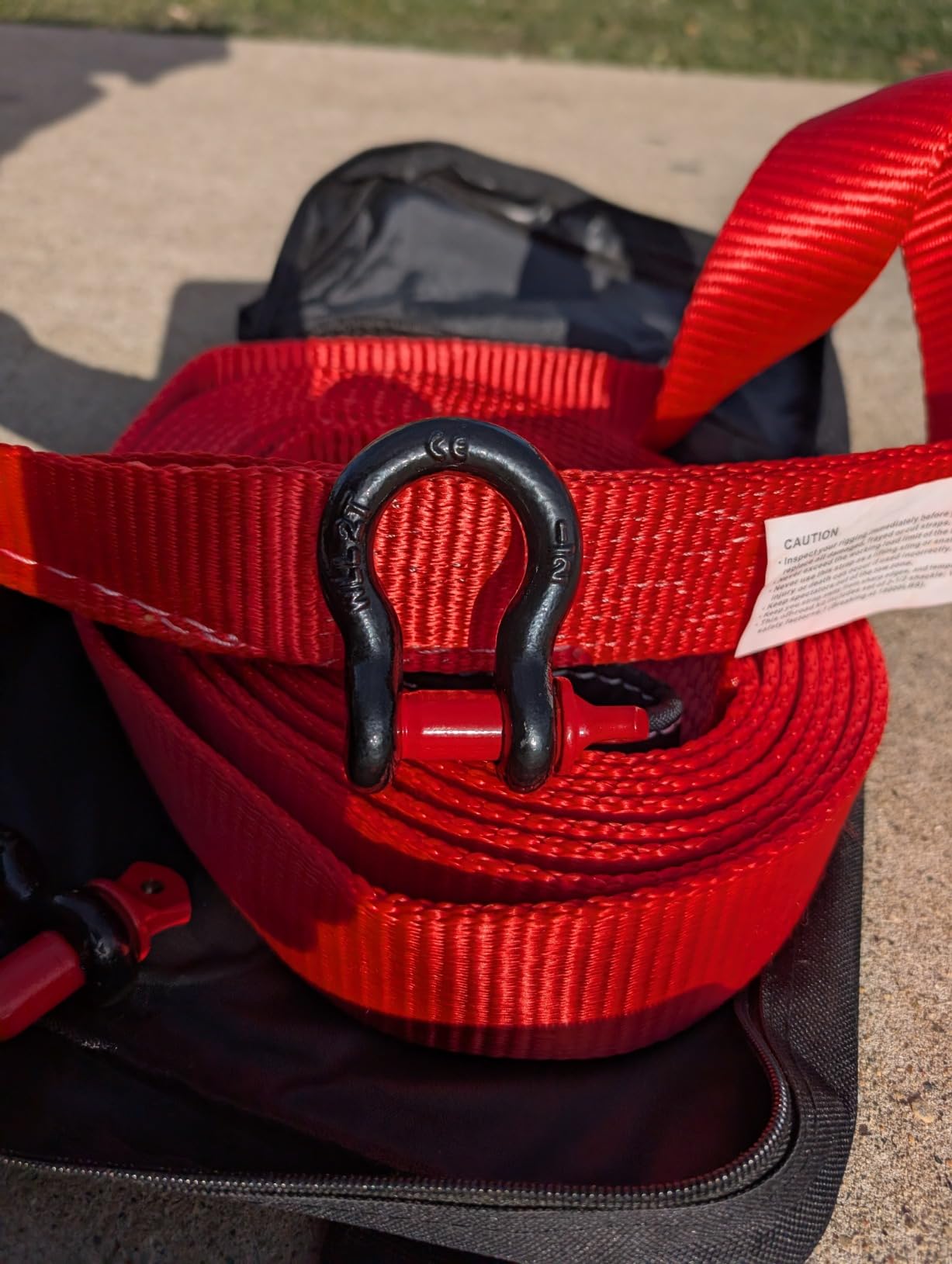 MiolleGear Tow Strap 4”x30’- 45000lbs MBS Recovery Strap Kit Includes: Tow Rope, 2 D-Ring Shackles MBS- 62700LBS, Storage Case customer photo 1