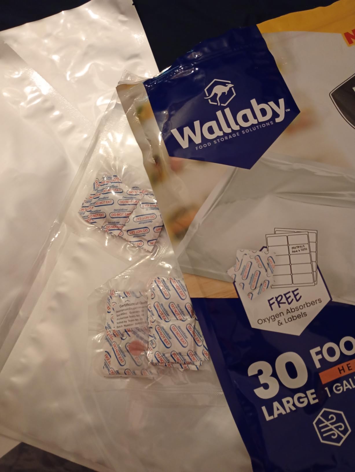 Wallaby 5-Gallon Zipper 10 Mil Mylar Bags, Oxygen Absorbers (15-Pack) customer photo 1