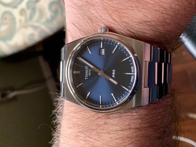 Men's PRX 316L Stainless Steel Case Dress Watch Grey T1374101104100 customer photo 2