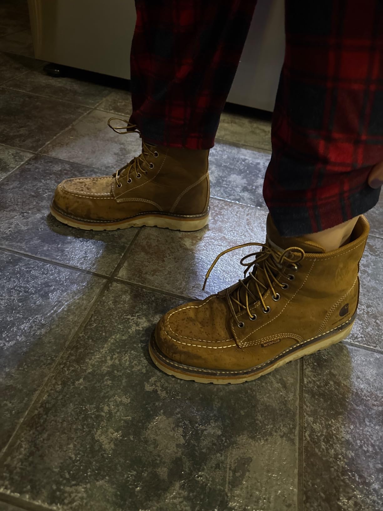 Carhartt Women's 6” Waterproof Moc Toe Boots - Premium Rugged Leather, Goodyear Welt, Insite Tech Comfort Footbed, and Dual-Density Rubber Outsole customer photo 2