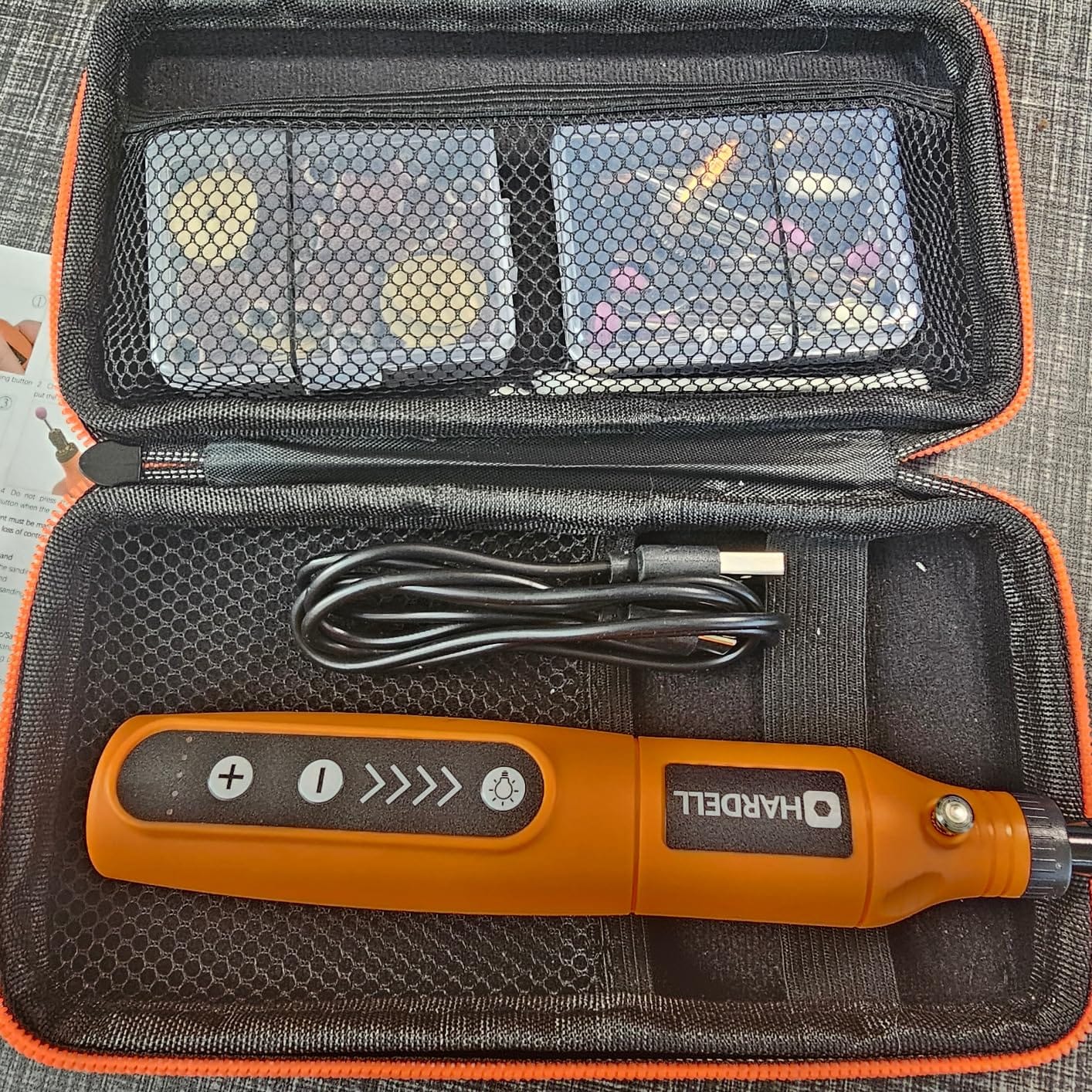 HARDELL Mini Cordless Rotary Tool, 5-Speed 69pcs Kit for 3D Printer Sanding customer photo 1