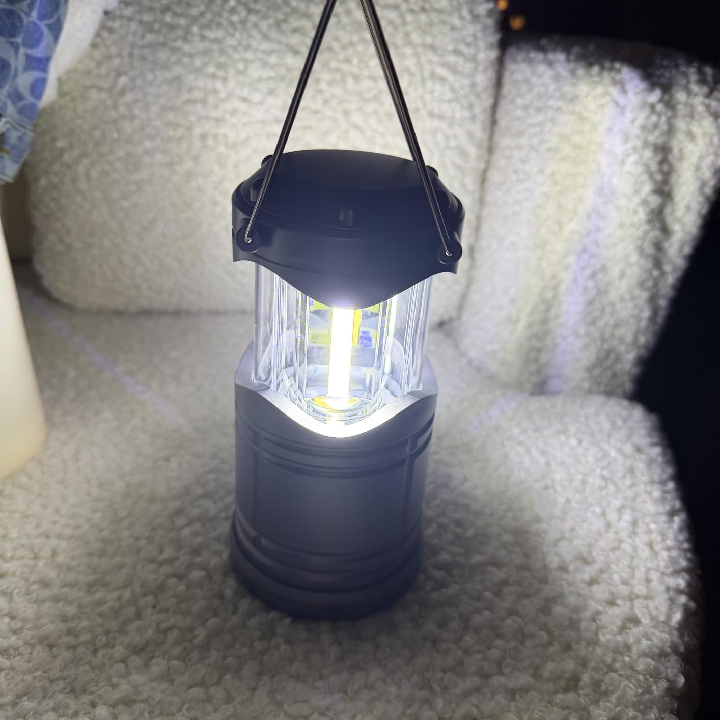 Lichamp LED Camping Lantern, 4 Pack Battery Powered Flashlight for Power Outages, Portable Collapsible Hanging Light Essential for Home, Outdoor, Emergency Lamp Survival Kit Gear for Hurricane, Gray customer photo 2