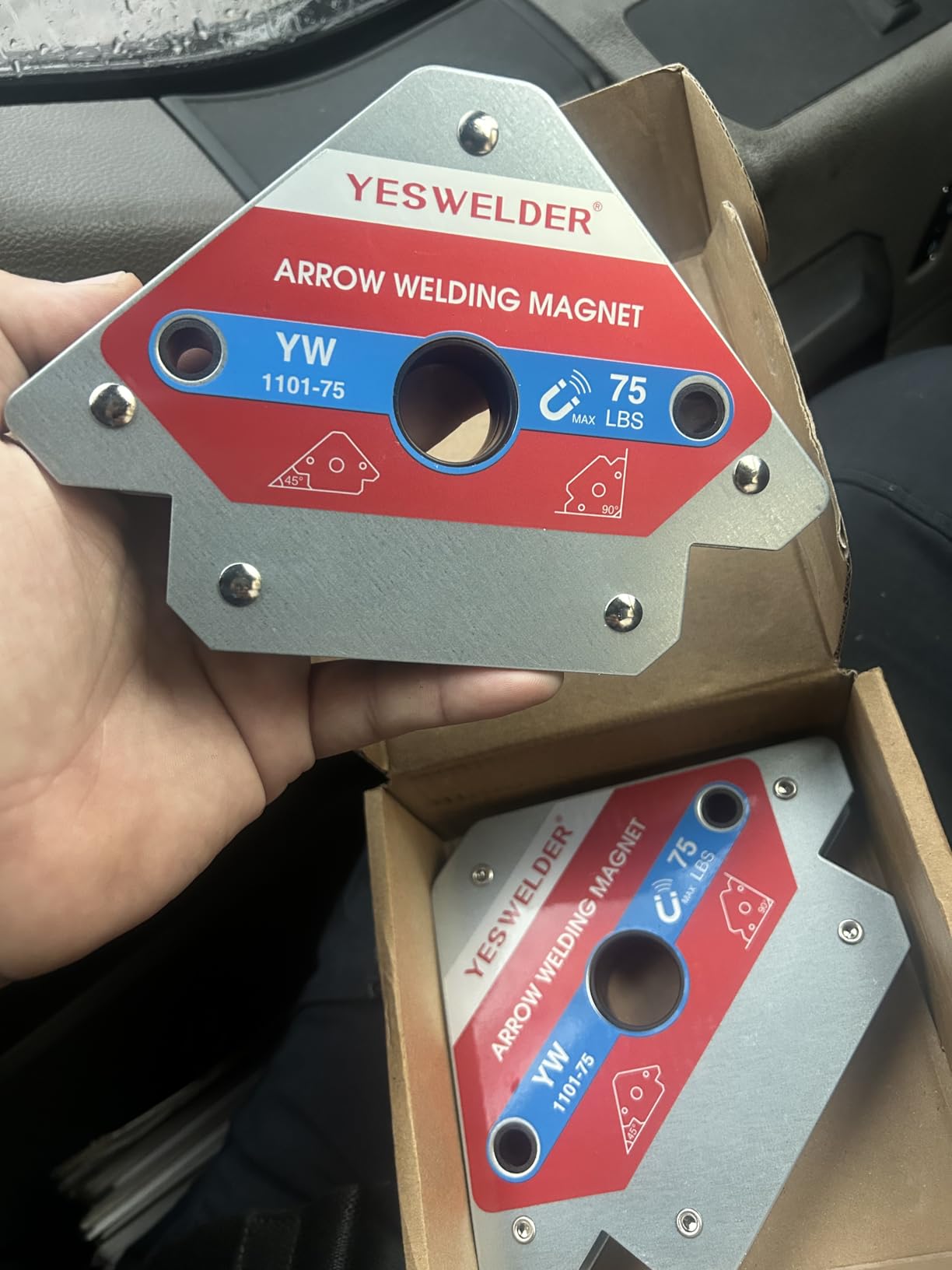 YESWELDER 75 lb Welding Magnet 2 Pc of Welding Magnet 75 lb Holding Power customer photo 1
