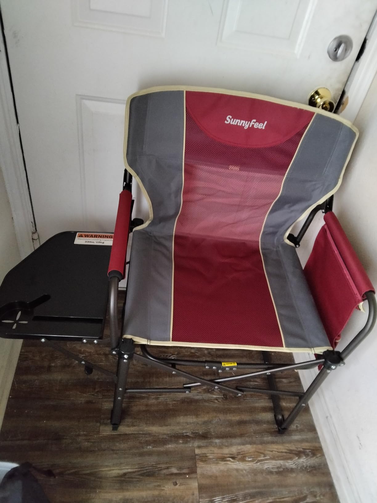 SUNNYFEEL Oversized Camping Chair Portable Directors Chairs with Side Table customer photo 1