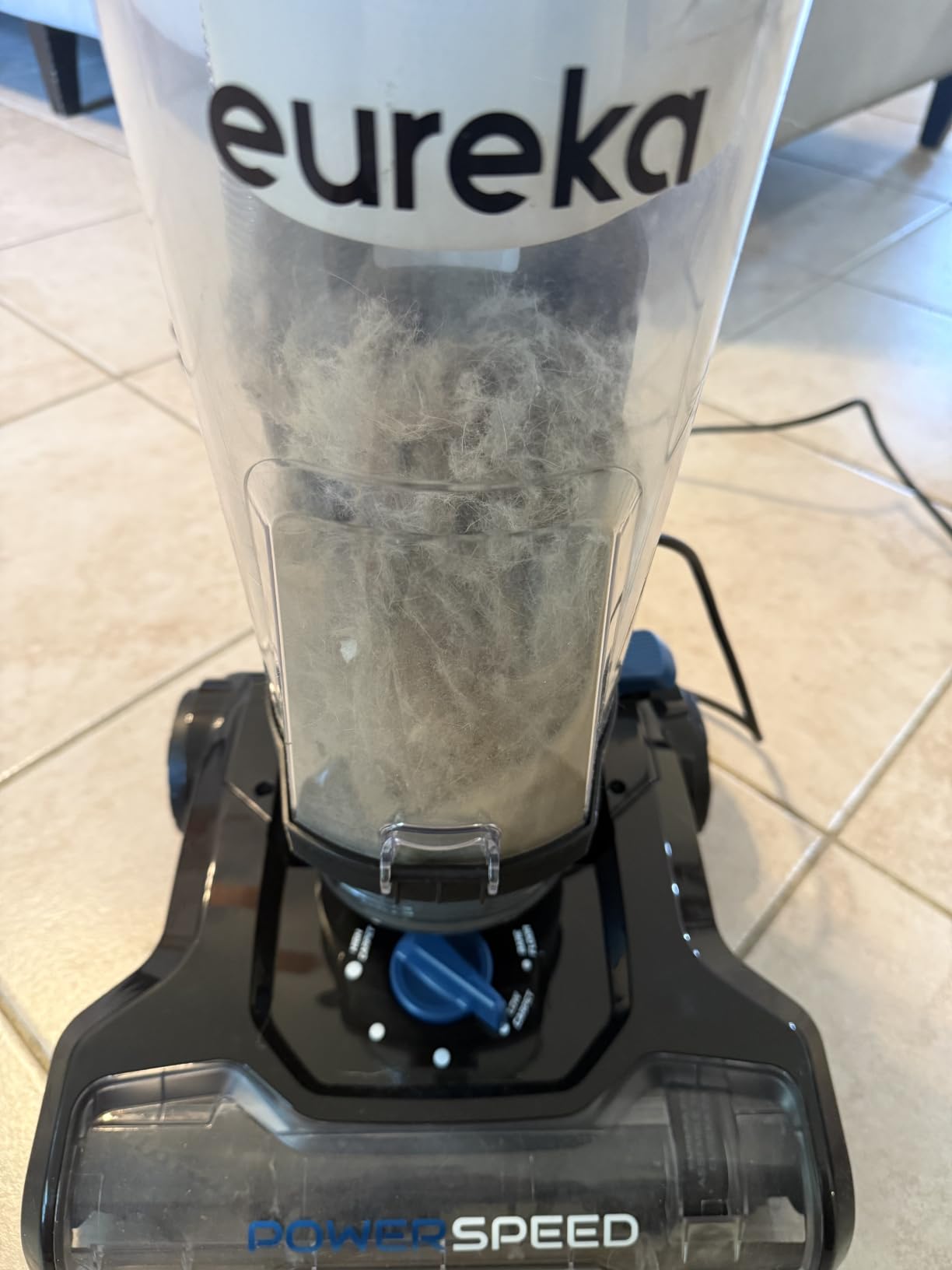 Eureka PowerSpeed Lightweight Upright Vacuum Cleaner for Carpet and Hard Floor, Powerful Bagless Upright Vacuum Cleaner for Home Pets, NEU181A, Blue | Pet Hair, Carpet & Hard Floor, 2.6L Dust Cup, Pet Turbo Brush, Crevice & Upholstery Tools, Bagless, Blue customer photo 1