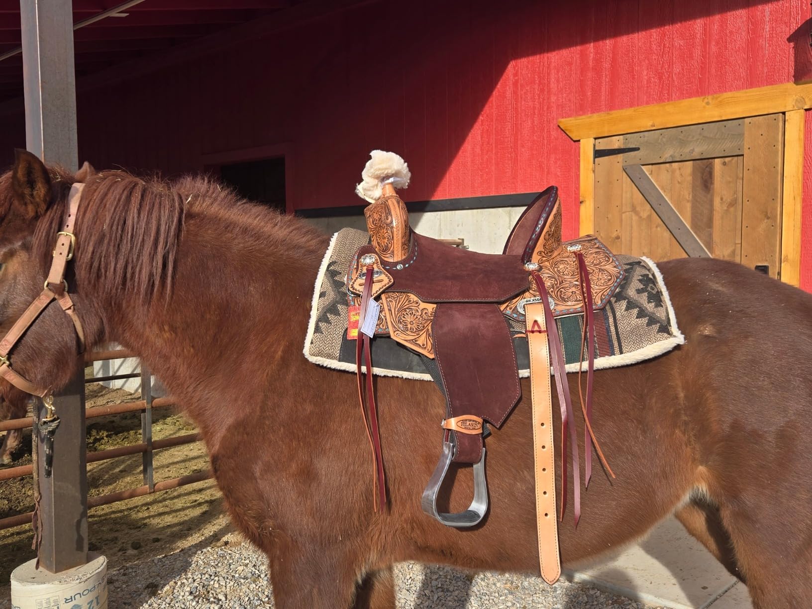 HILASON Flex Tree Western Horse Saddle in American Leather Barrel Trail customer photo 1