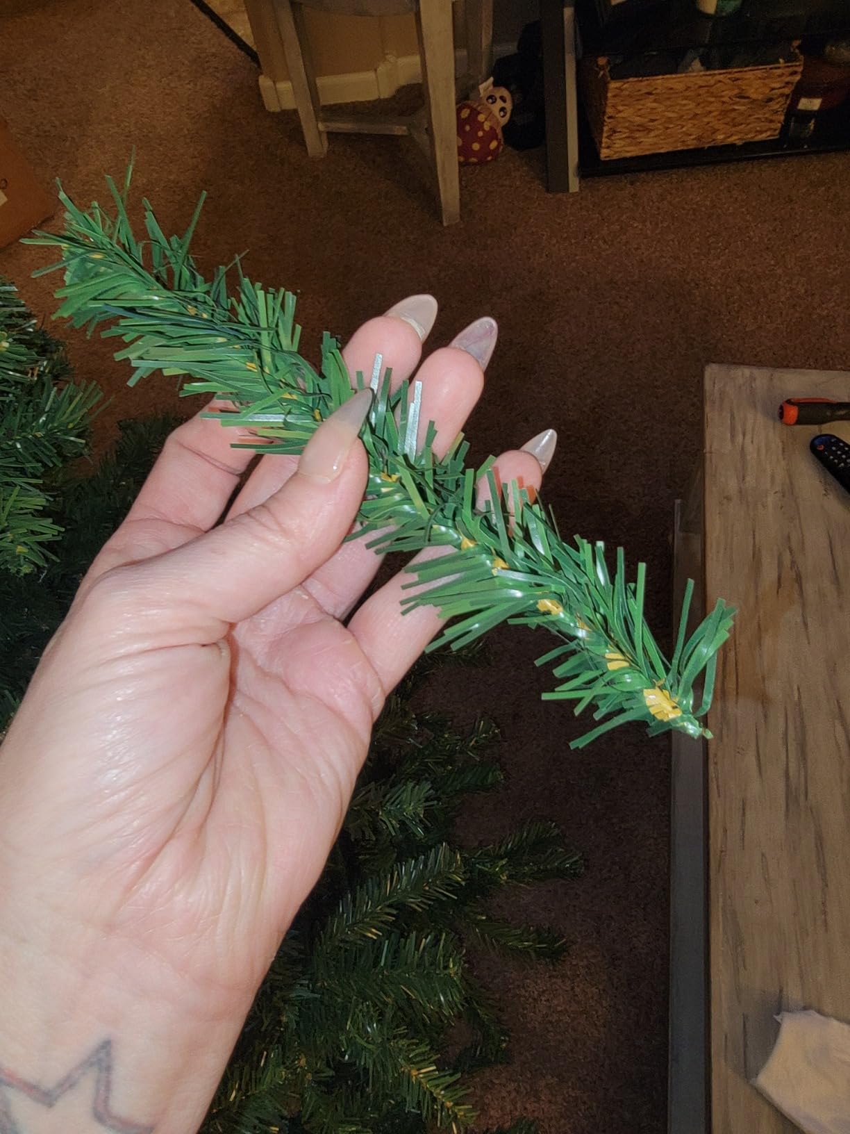 Casafield 7.5FT Realistic Green Spruce Unlit Artificial Holiday Christmas Tree with Sturdy Metal Stand customer photo 2