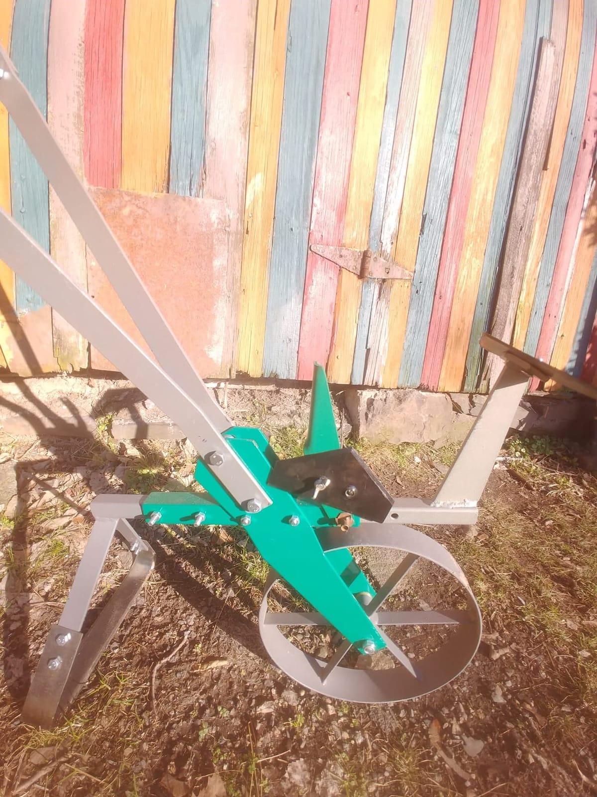 Varomorus High Wheel Cultivator, Self Cleaning Steel Single Wheel Hoe, Modular Plow Garden Tool for Gardening customer photo 1